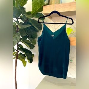 Express velvet spaghetti strap v neck tank/camisole